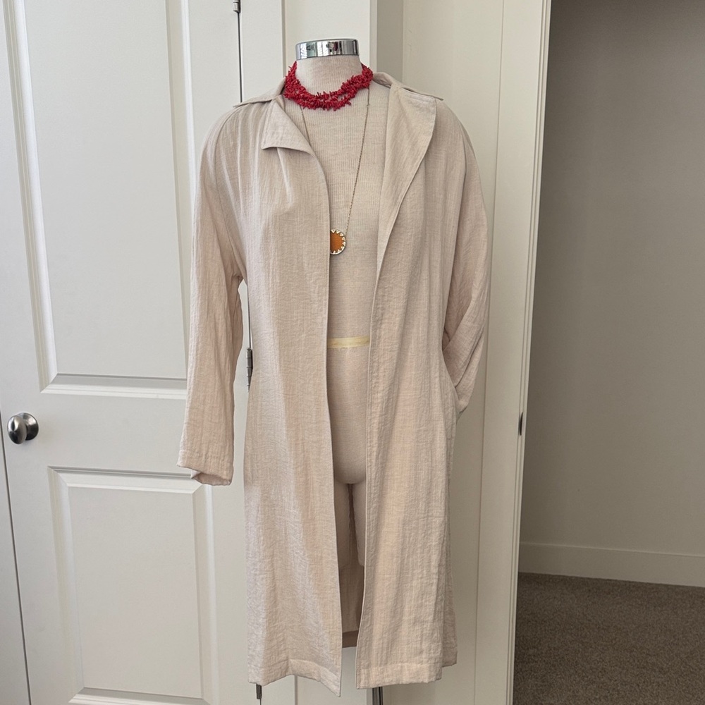 H&M Beige Longline Blazer